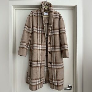 Old Navy Brown Plaid Women’s Topcoat